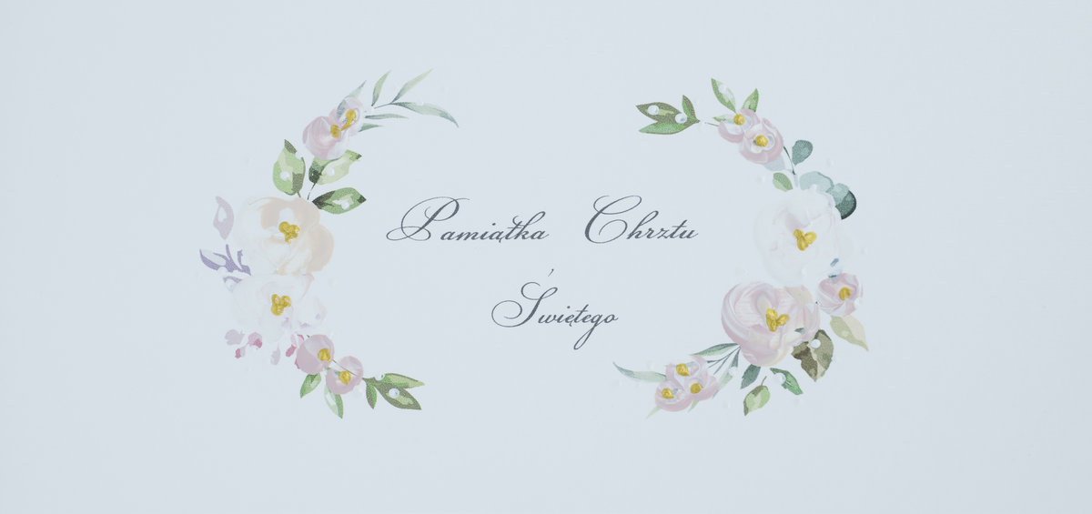 Karnet Chrzest DL C16 Napis dziewczynka