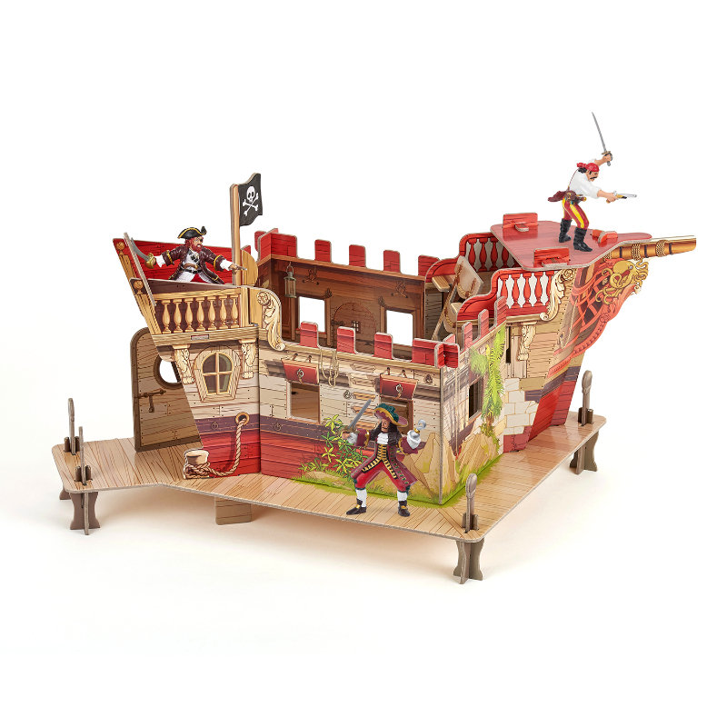 Papo 80403 Fort piracki z 3 figurkami mini