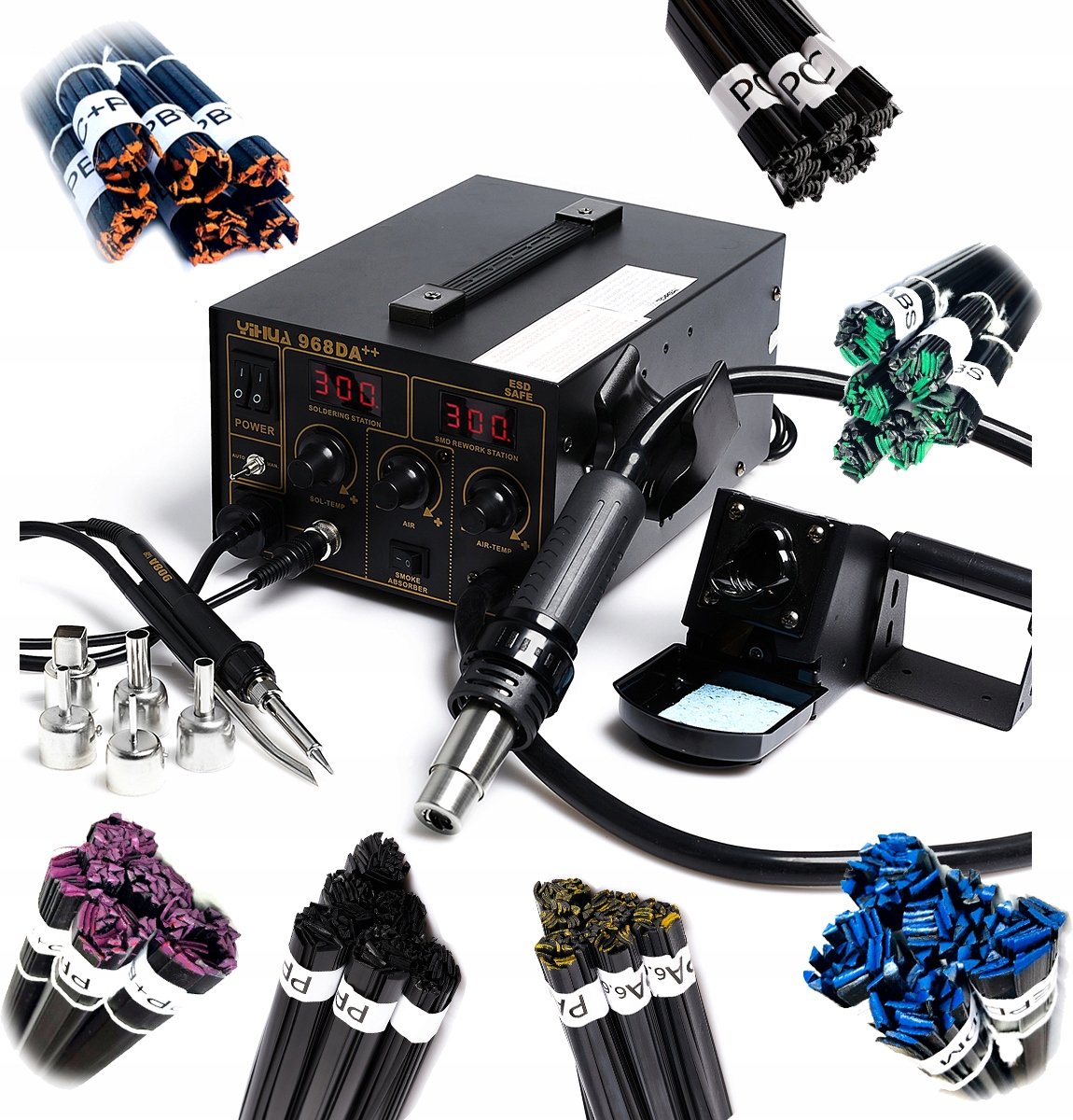 Spawarka Plastiku Yihua 968Da++ + Zestaw Spoiwa