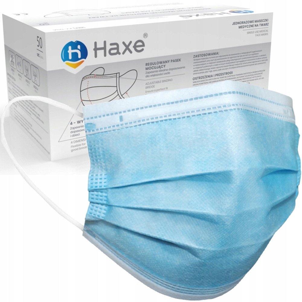 Opinie o Jednorazowe Maseczki Ochronne Medyczne 50szt Haxe