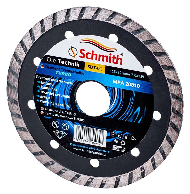 Tarcza diamentowa Turbo do cięcia betonu i ceramiki 125 x 22,2 mm