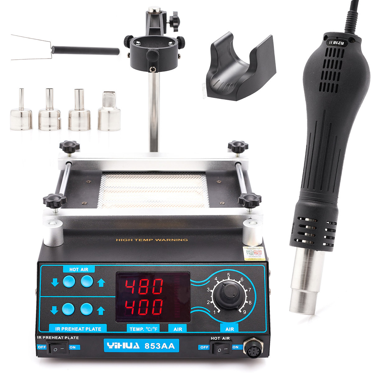 Stacja lutownicza Hot-Air YIHUA 853AA 1200W IR BGA