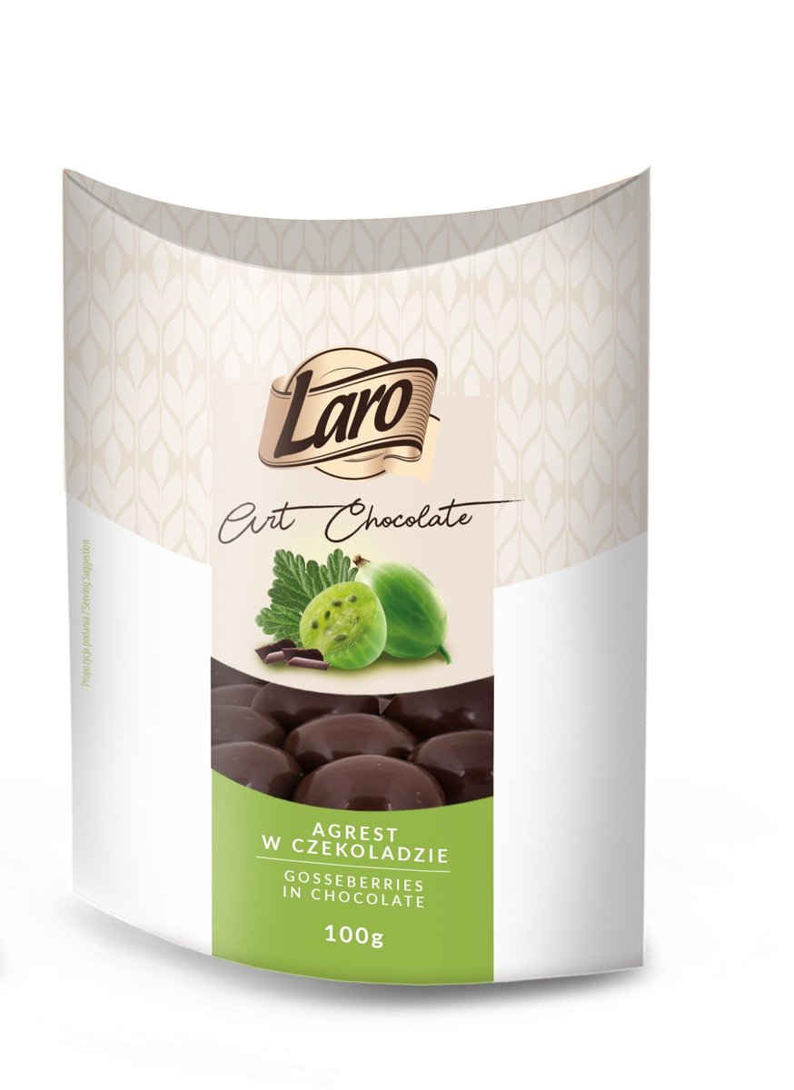 Laro, agrest w czekoladzie deserowej, 100 g