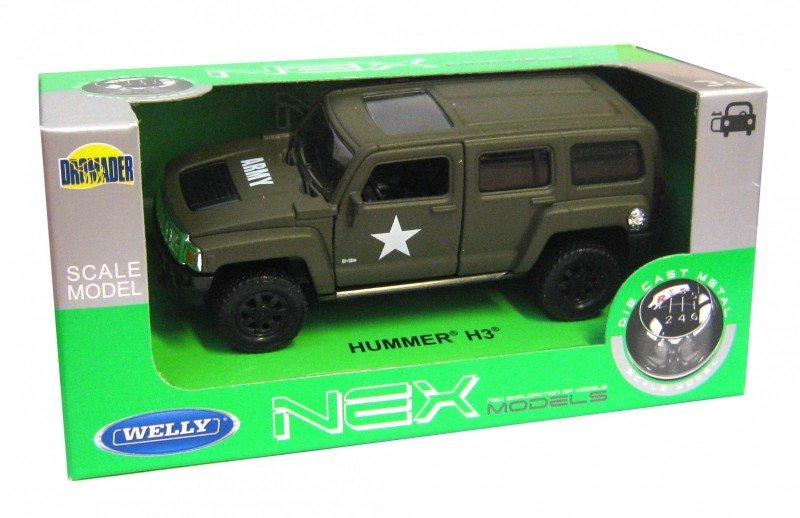 WELLY 1:34 Hummer H3 - wojskowy