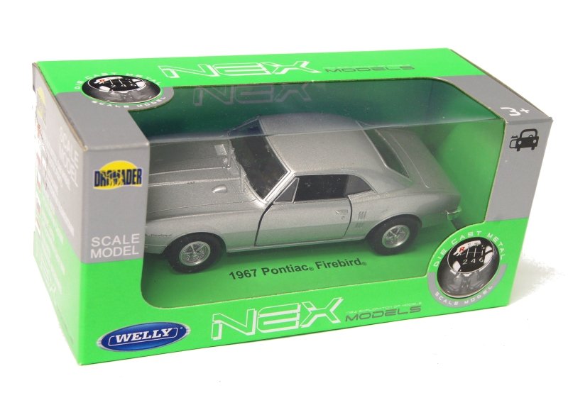 Welly 1:34 Pontiac Firebird 1967 - srebrny