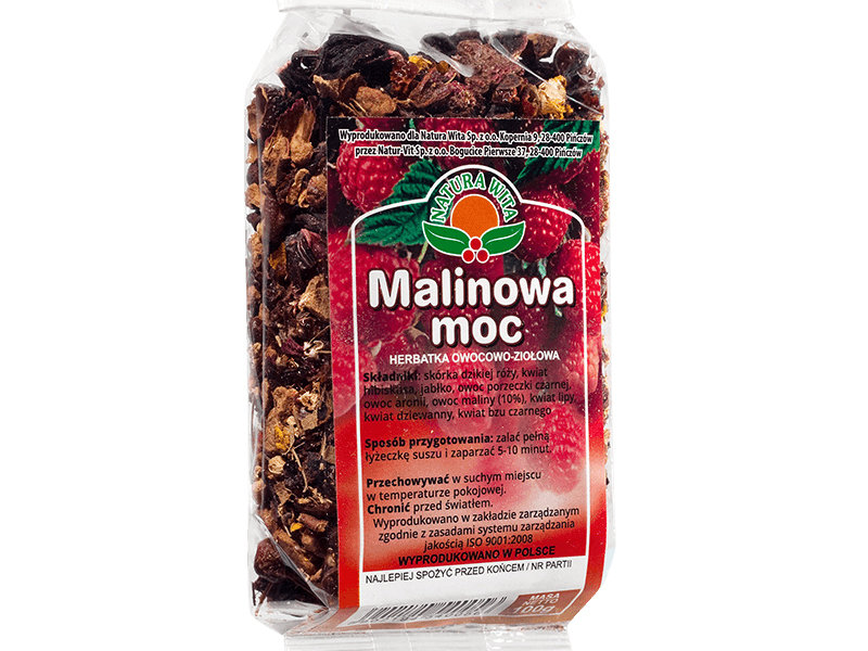 NATURA-WITA NATURA-WITA herbata Malinowa Moc 100g 34NATHESMA