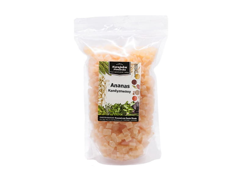 Ananas Kandyzowany Kostka 1Kg  Swojska Piwniczka