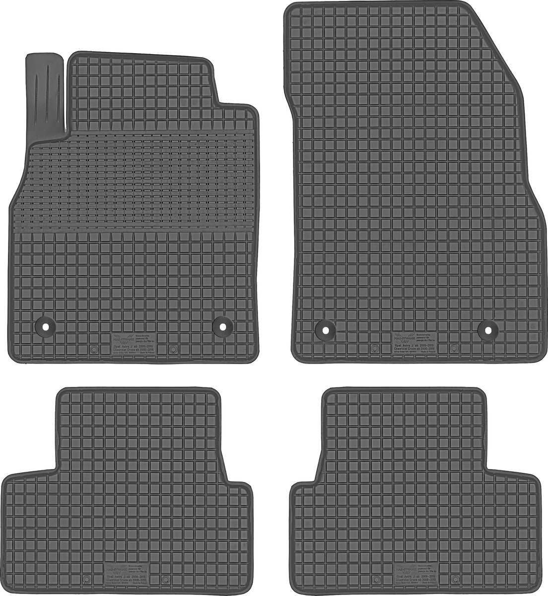 Dywaniki samochodowe MAX-DYWANIK, Opel Astra J 2009-2019 / CheVrolet Cruze 2008-2016  803514 Op Przód