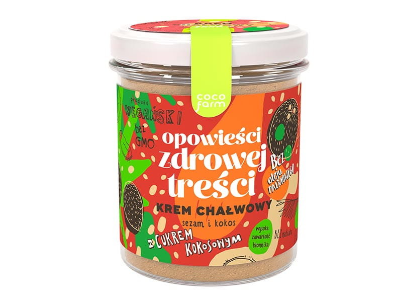 Coco Farm Krem Kokosowo Chałwowy Opowieści Zdrowej Treści 280g - Coco Farm