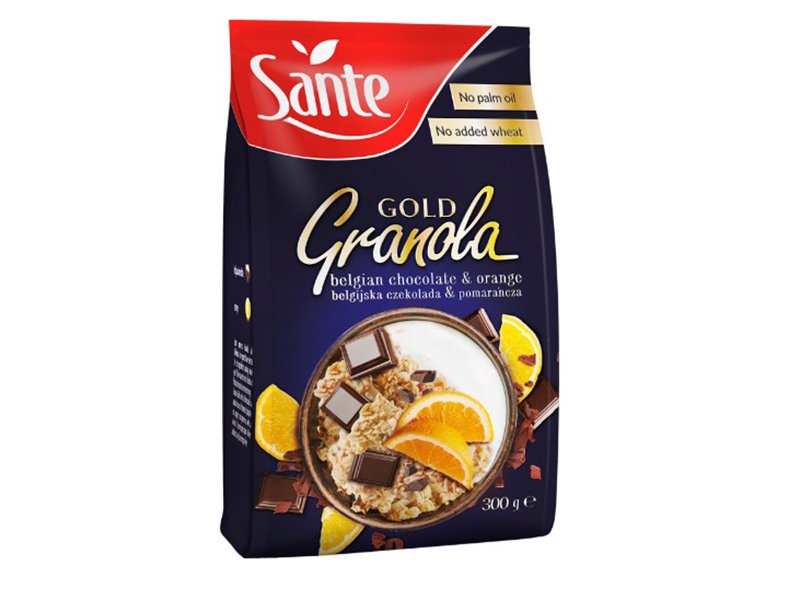 Sante Granola Gold czekoladowa z pomrańczą 300g -