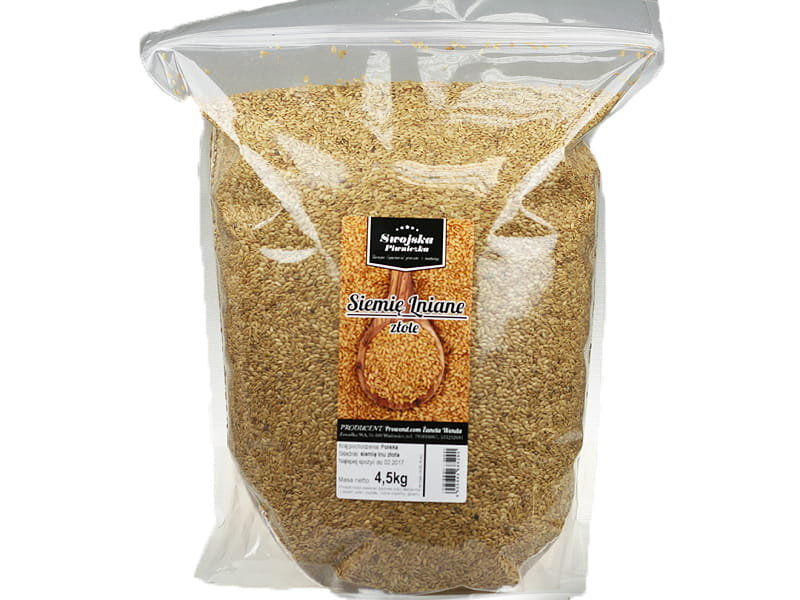 SIEMIĘ LNIANE LEN ZŁOTY ZŁOCISTY 4,5kg Swojska Piwniczka