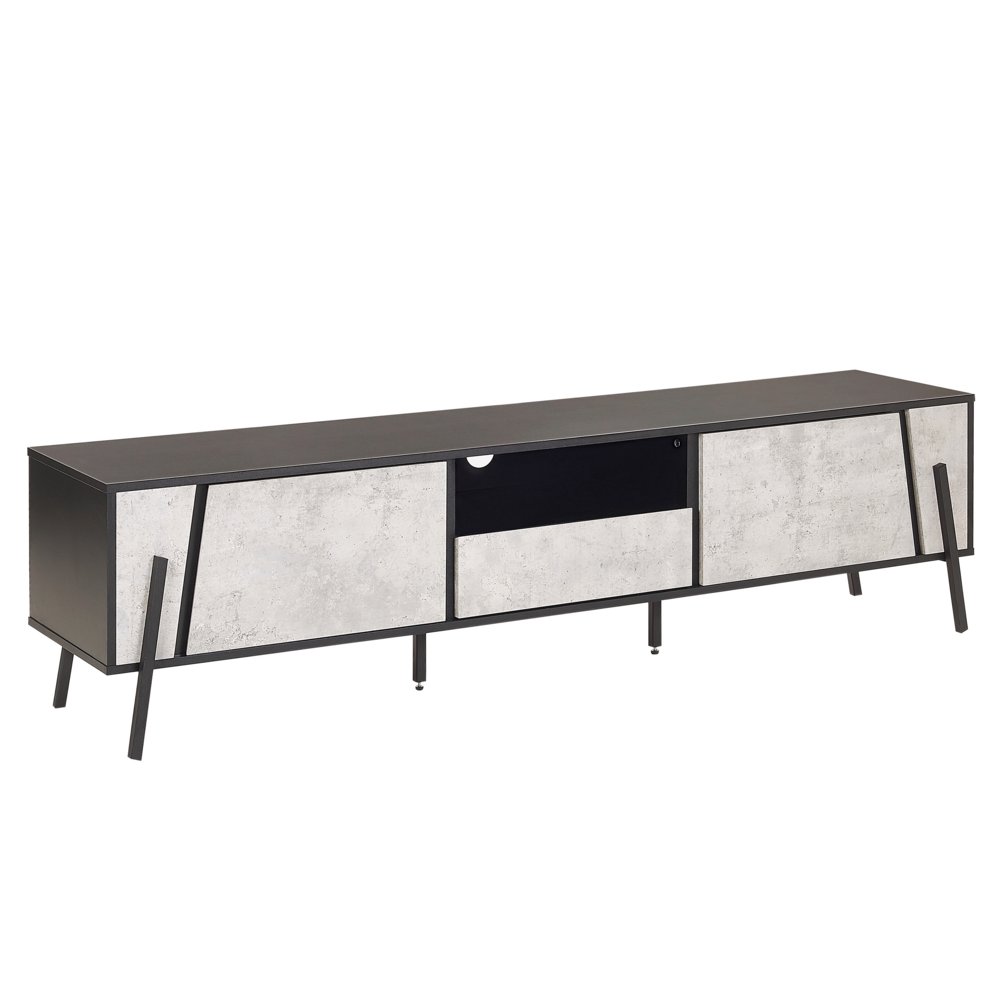 Shumee Shumee Szafka RTV efekt betonu z czarnym BLACKPOOL 210486