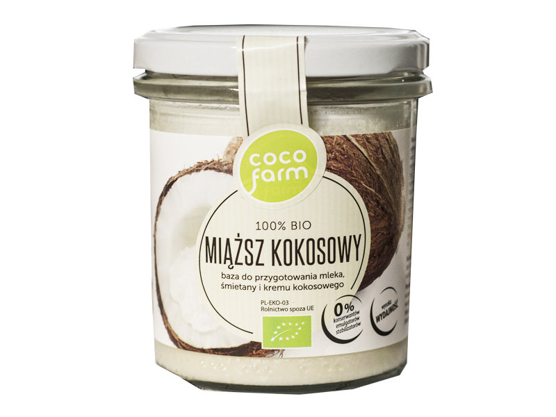 Coco Farm Miąższ kokosowy 100 % BIO - 5903111899561