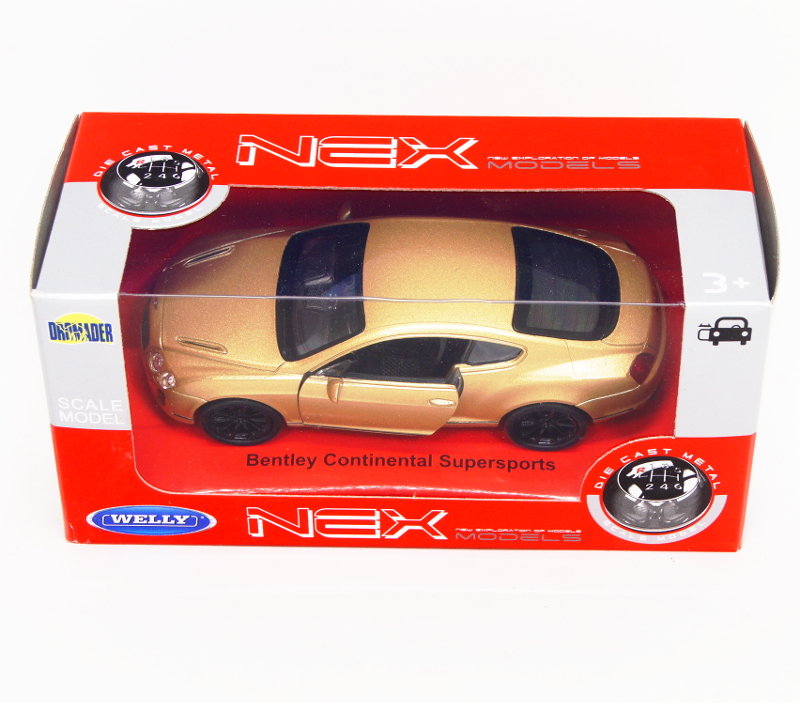 Welly 1:34 Bentley Continental Supersports - złoty