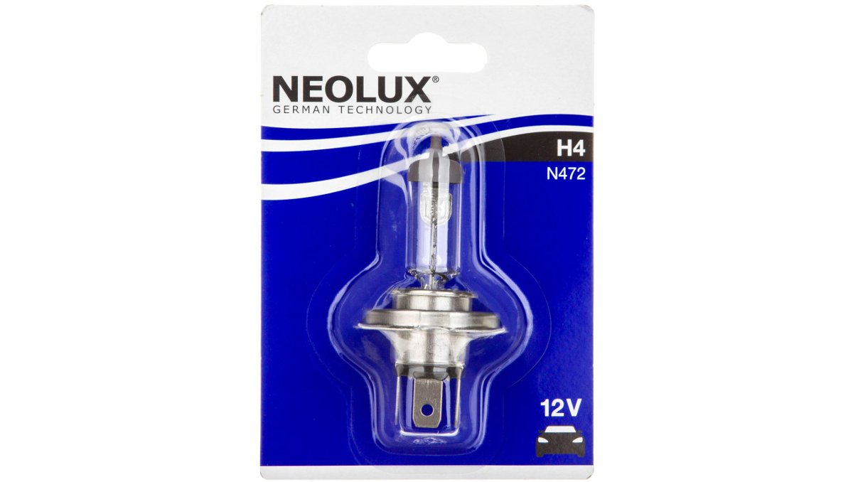 Neolux H4 oświetlenie halogenowe ewrfer lampa n472  01B 55/ w 12 V P43T w wyjątkowa elblister N472-01B