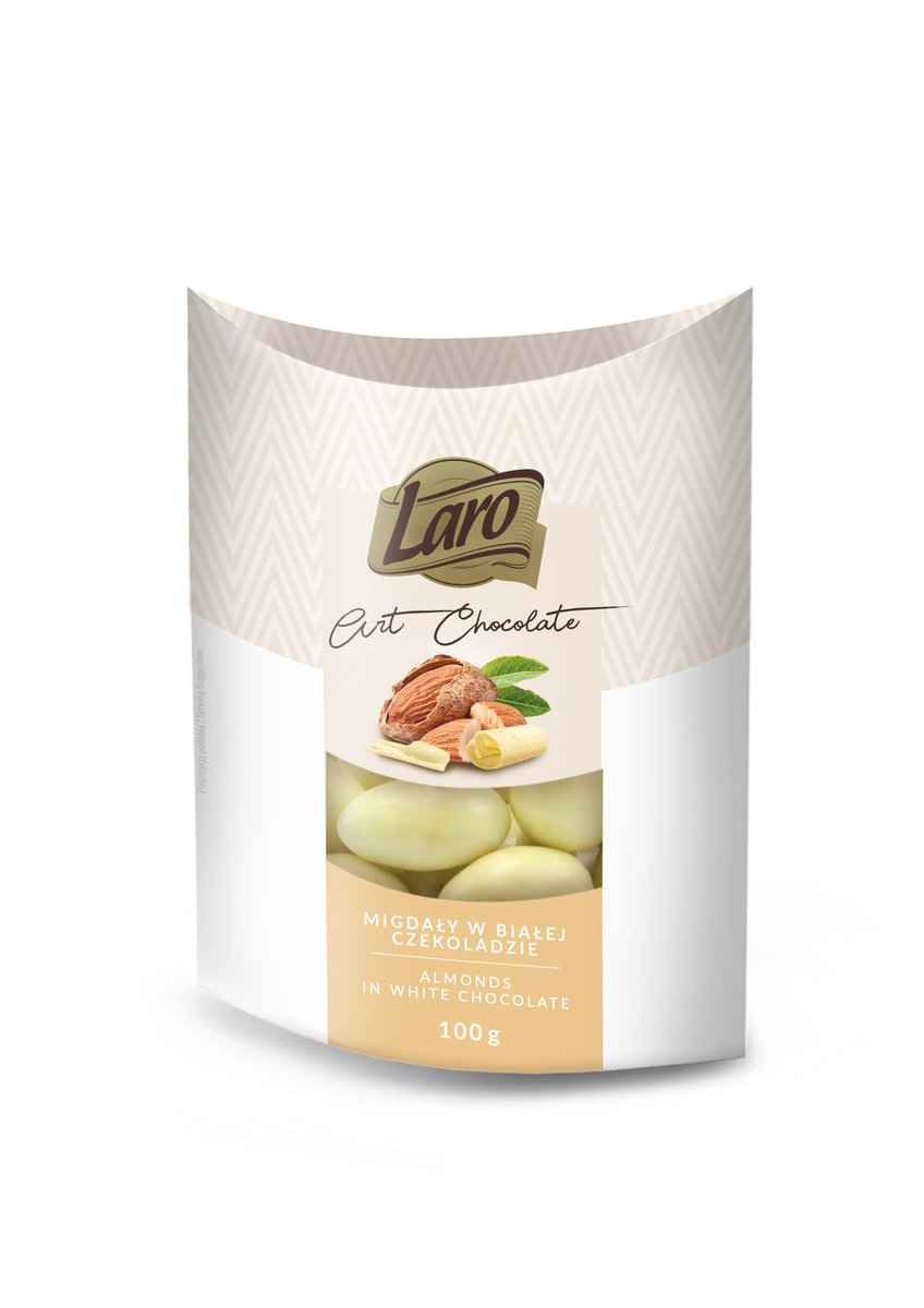 Laro, migdały w białej czekoladzie, 100 g