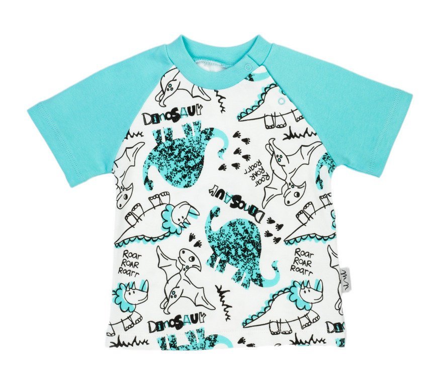 Bluzka bawe krótki rękaw T-shirty Nicol Dinozaur - 86