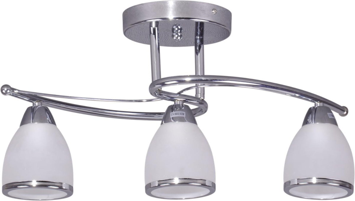 Kaja Samira lampa podsufitowa 3x40W chrom/szkło białe K-JSL-8090/3CHR