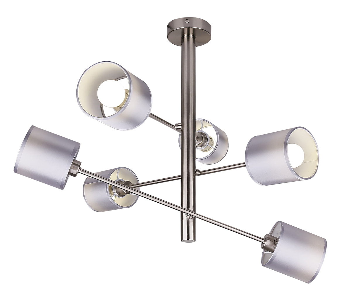 Candellux SAX LAMPA WISZĄCA SZTYCA 6X40W E14 SATYNA