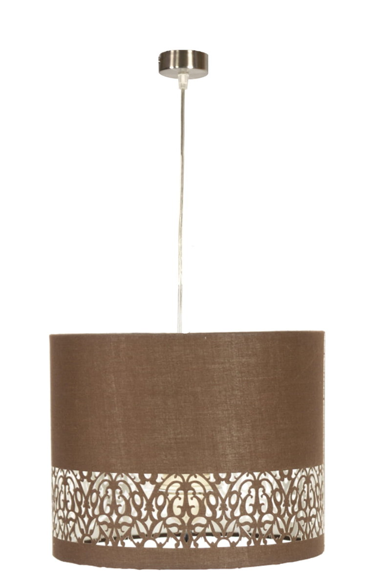 Candellux ZWIS dekoracyjna LAMPA wisząca OPRAWA Abażurowa DO salonu ARABESCA 31-19519 Chrom beżowy