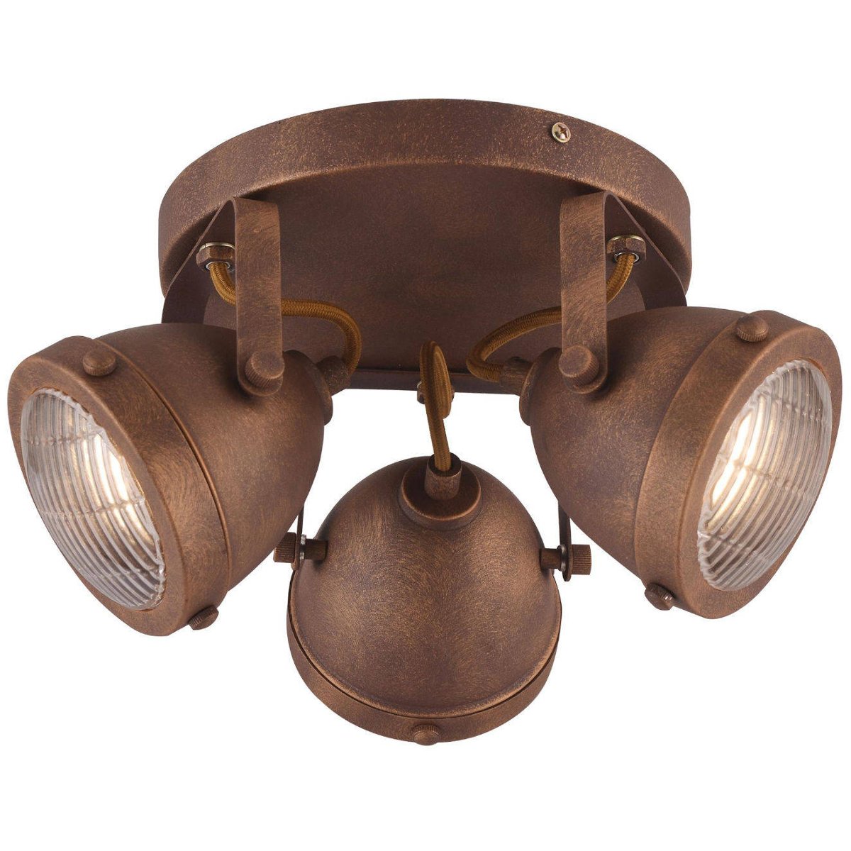 Candellux FRODO LAMPA SUFITOWA PLAFON 3X40W GU10 RDZAWY