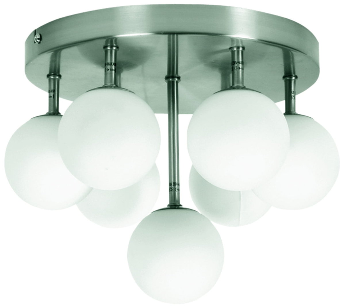 Candellux ETIUDA LAMPA SUFITOWA PLAFON 7XG9/40W 230V NIKIEL MAT