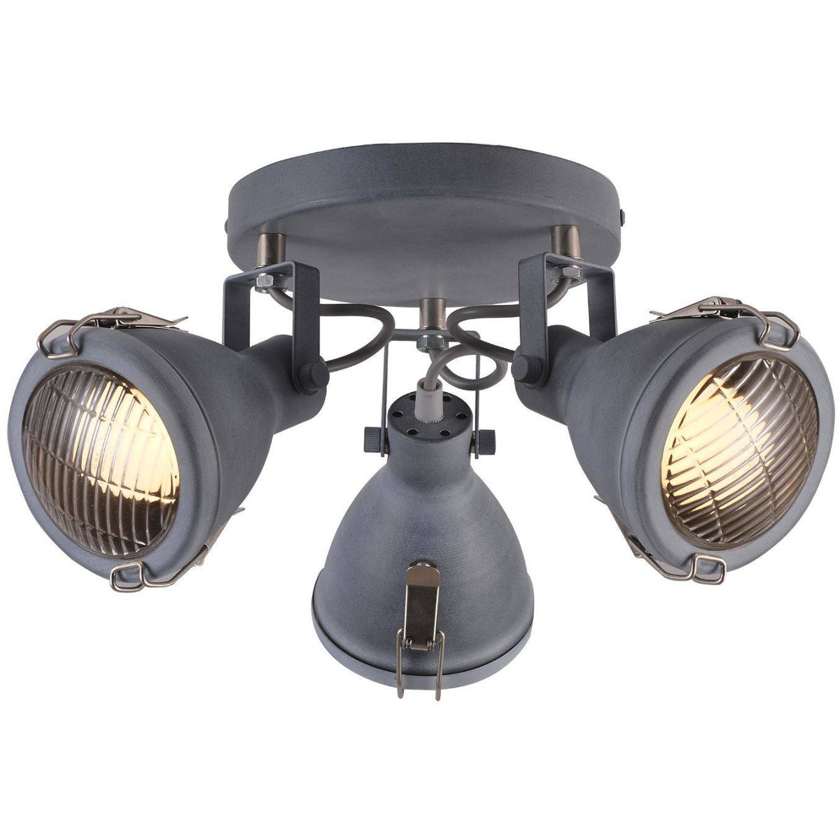 Candellux Lampa sufitowa reflektorek CRODO PLAFON 3X40W E14 SZARY 98-71132