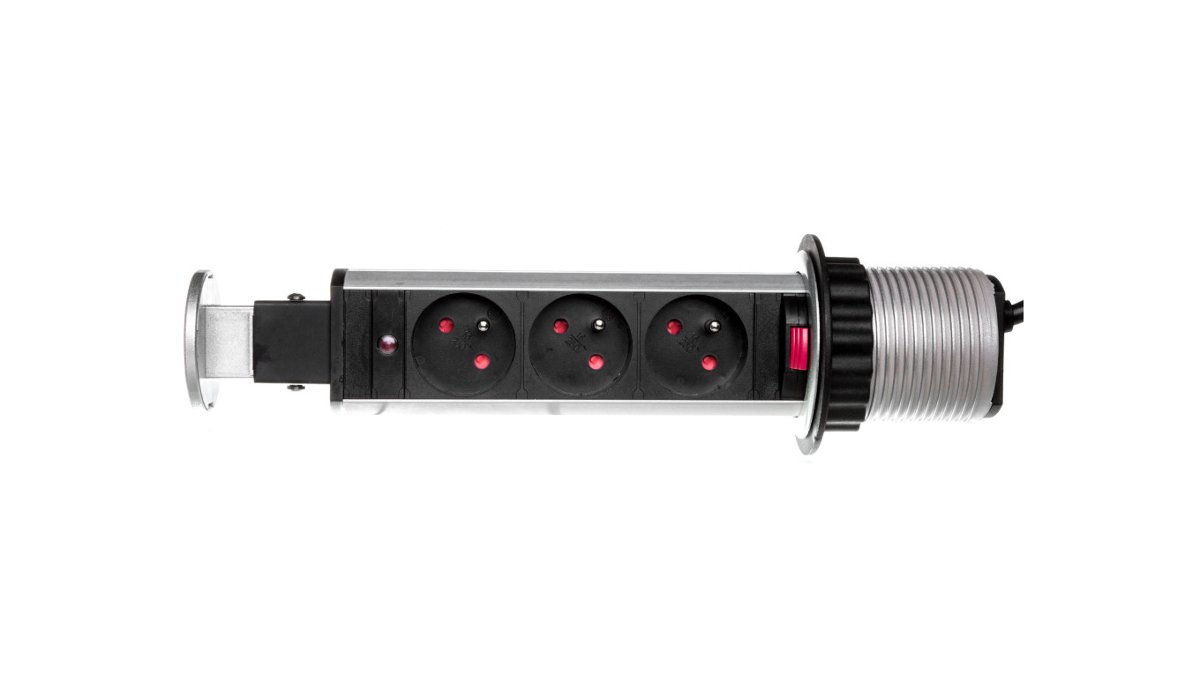 Orno Gniazdo wysuwane z blatu 3x250V AC OR-AE-1347 OR-AE-1347