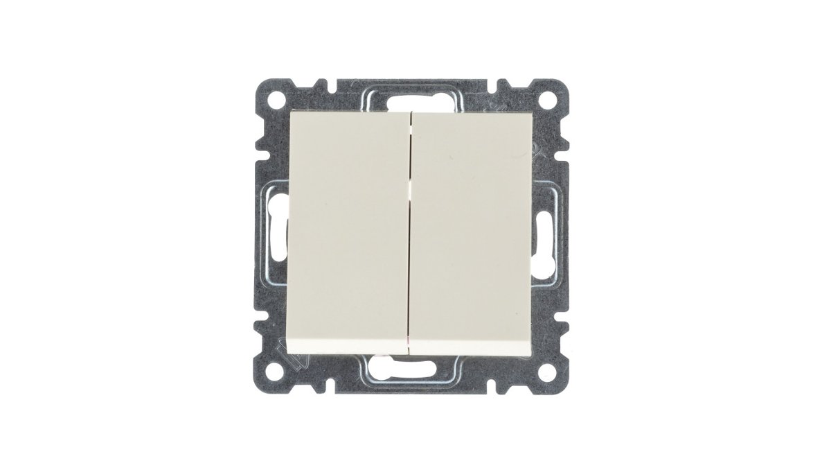 Hager Lumina 2 kremowy łącznik świecznikowy WL0041