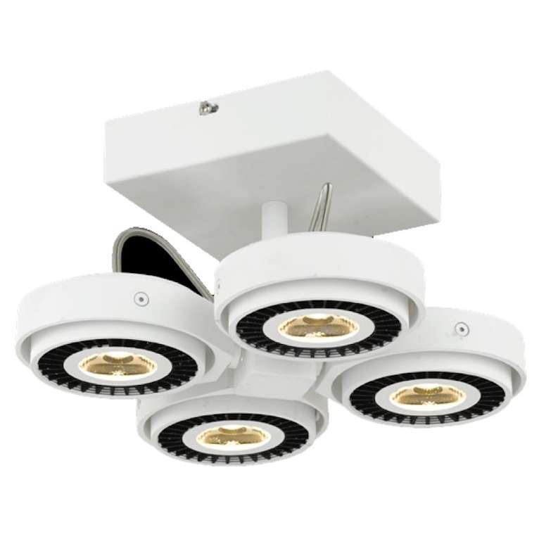 Milagro Plafon LAMPA sufitowa TECHNO ML3839 natynkowa OPRAWA metalowa LED 40W spot reflektorki białe czarne ML3839