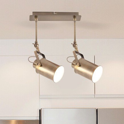 Rabalux Plafon LAMPA sufitowa PETER 5982 regulowana OPRAWA metalowa LISTWA reflektorki na wysięgniku tuby antyczny brąz 5982