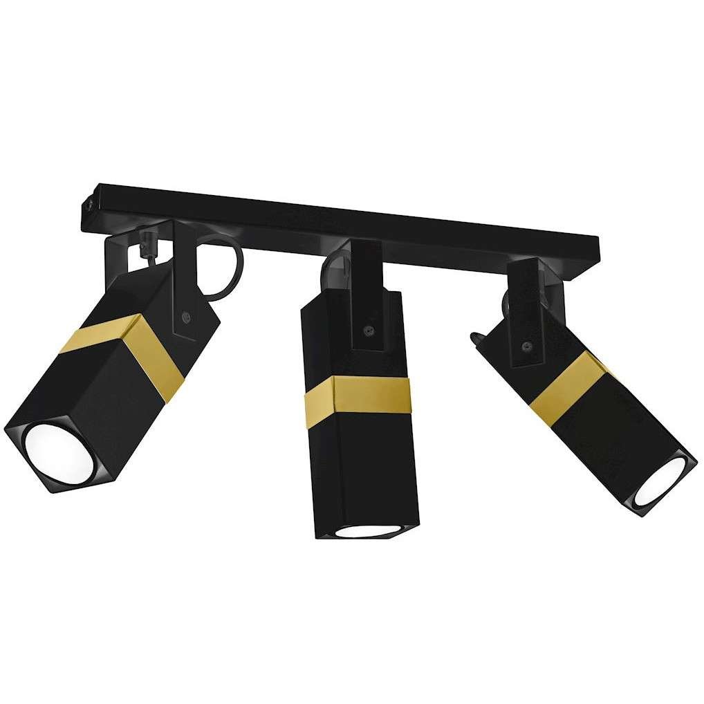 Milagro Lampa sufitowa VIDAR BLACK/GOLD 3xGU10 MLP6278