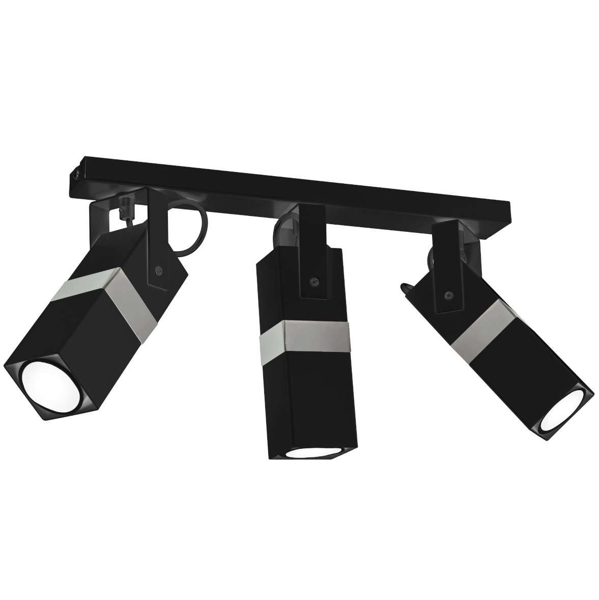 Milagro Lampa sufitowa VIDAR BLACK/CHROME 3xGU10