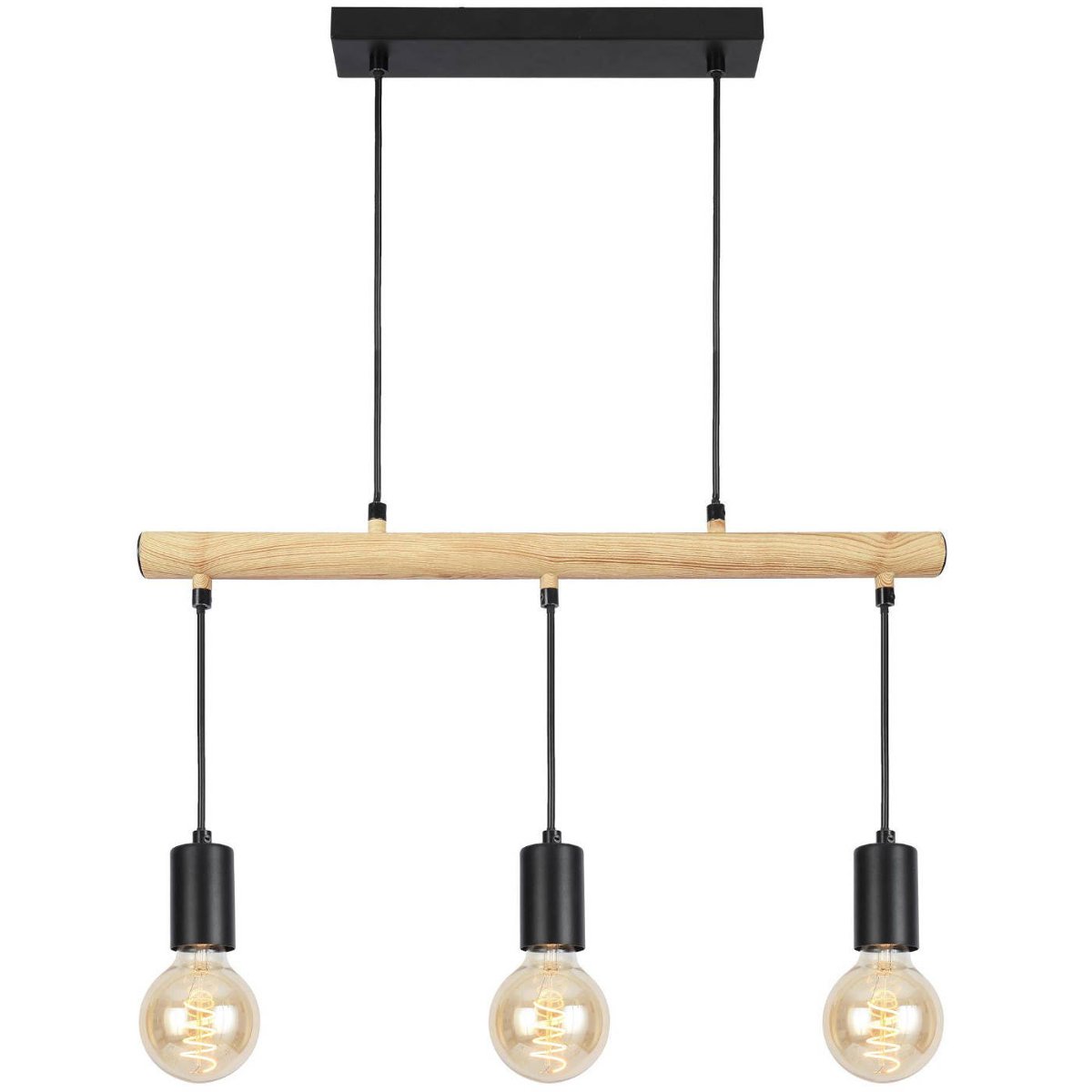 Candellux IZZY LAMPA WISZĄCA 3X60W E27 CZARNY 33-78063