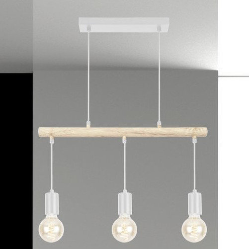 Candellux IZZY LAMPA WISZĄCA 3X60W E27 BIAŁY 33-78070