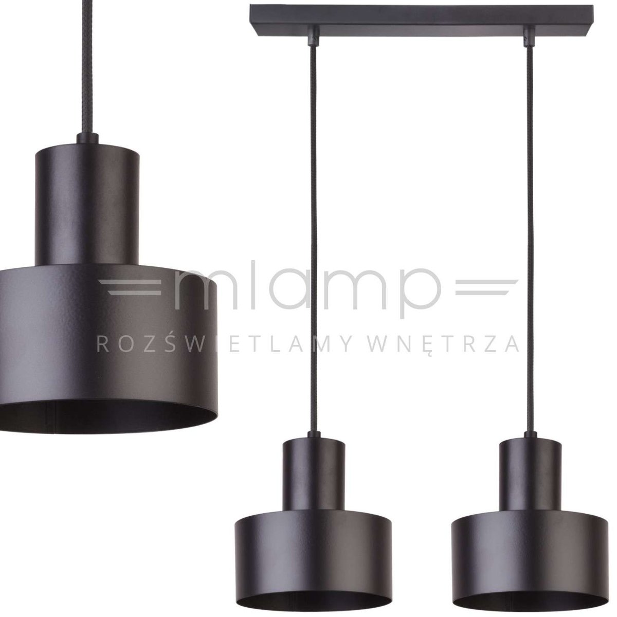 Sigma Lampa zwis RIF 2 czarna lampa wisząca 30898