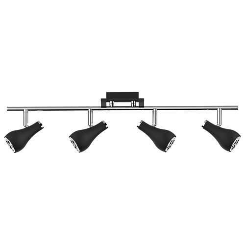 Ideus Plafon LAMPA sufitowa KINGA 03254 metalowa OPRAWA listwa regulowane reflektorki czarne 03254