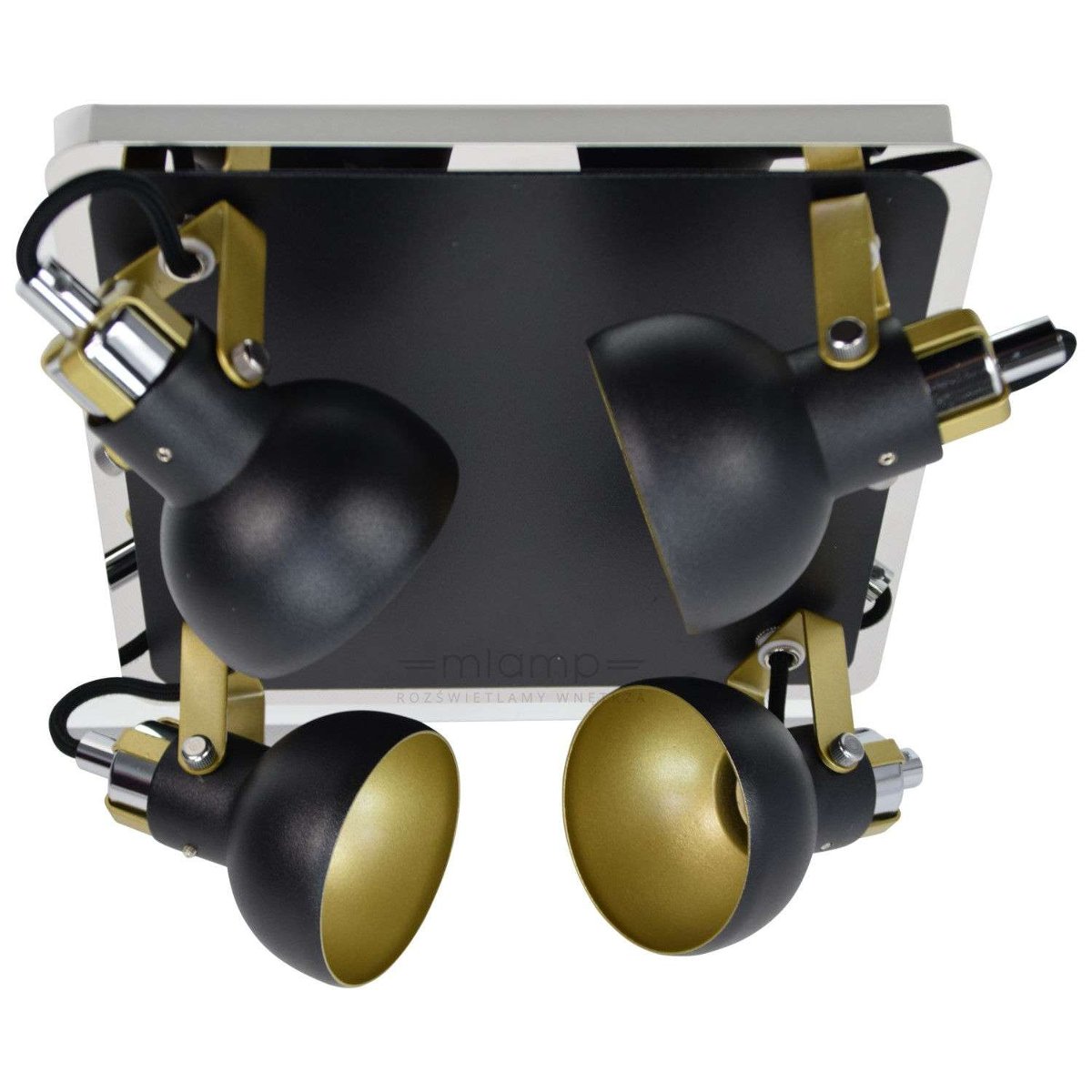 Ideus Plafon LAMPA sufitowa MARIO 03045 metalowa OPRAWA reflektorowa czarna 03045