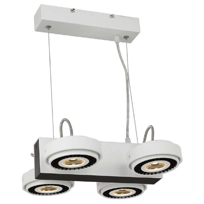 Milagro LAMPA wisząca TECHNO ML3840 metalowa OPRAWA zwis LED 40W reflektorowy biały czarny ML3840