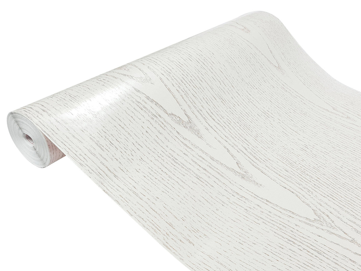 Folia klejowa drewnopodobna na metry samoprzylepna okleina meblowa imitacja drewna 100x45 cm Białe Perłowe