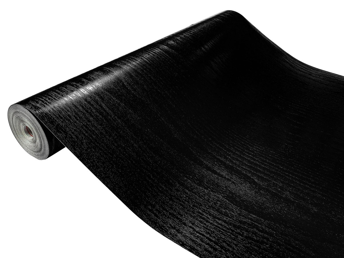 Folia klejowa drewnopodobna na metry samoprzylepna okleina meblowa imitacja drewna 100x45 cm Czarne