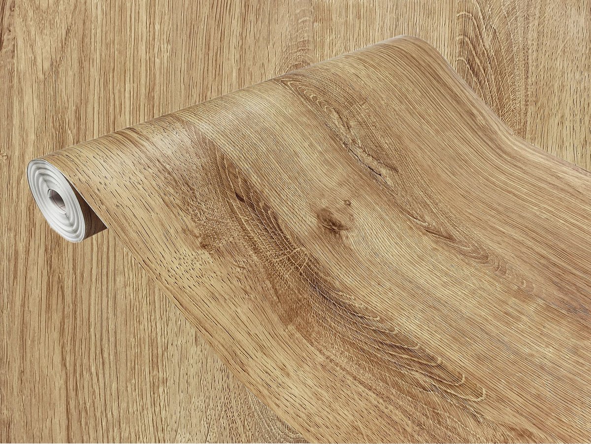 Folia klejowa drewnopodobna na metry samoprzylepna okleina meblowa imitacja drewna 100x45 cm Dąb Ribbec