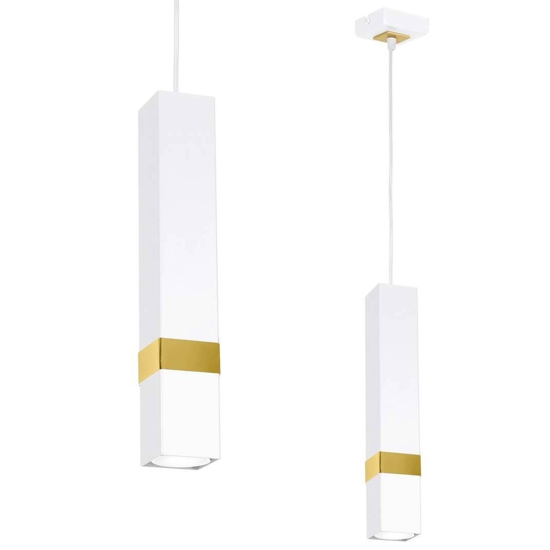Milagro Lampa wisząca VIDAR WHITE/GOLD 1xGU10 MLP6275