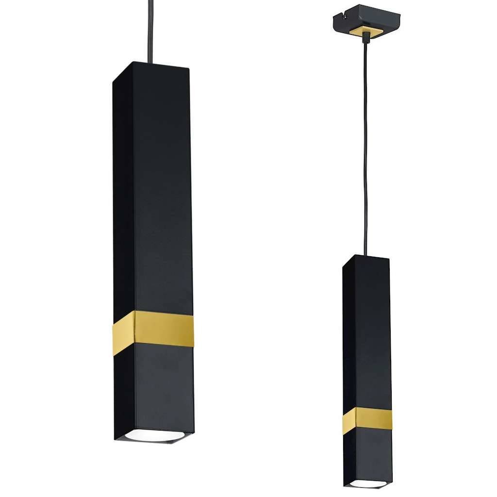 Milagro Lampa wisząca VIDAR BLACK/GOLD 1xGU10 MLP6279