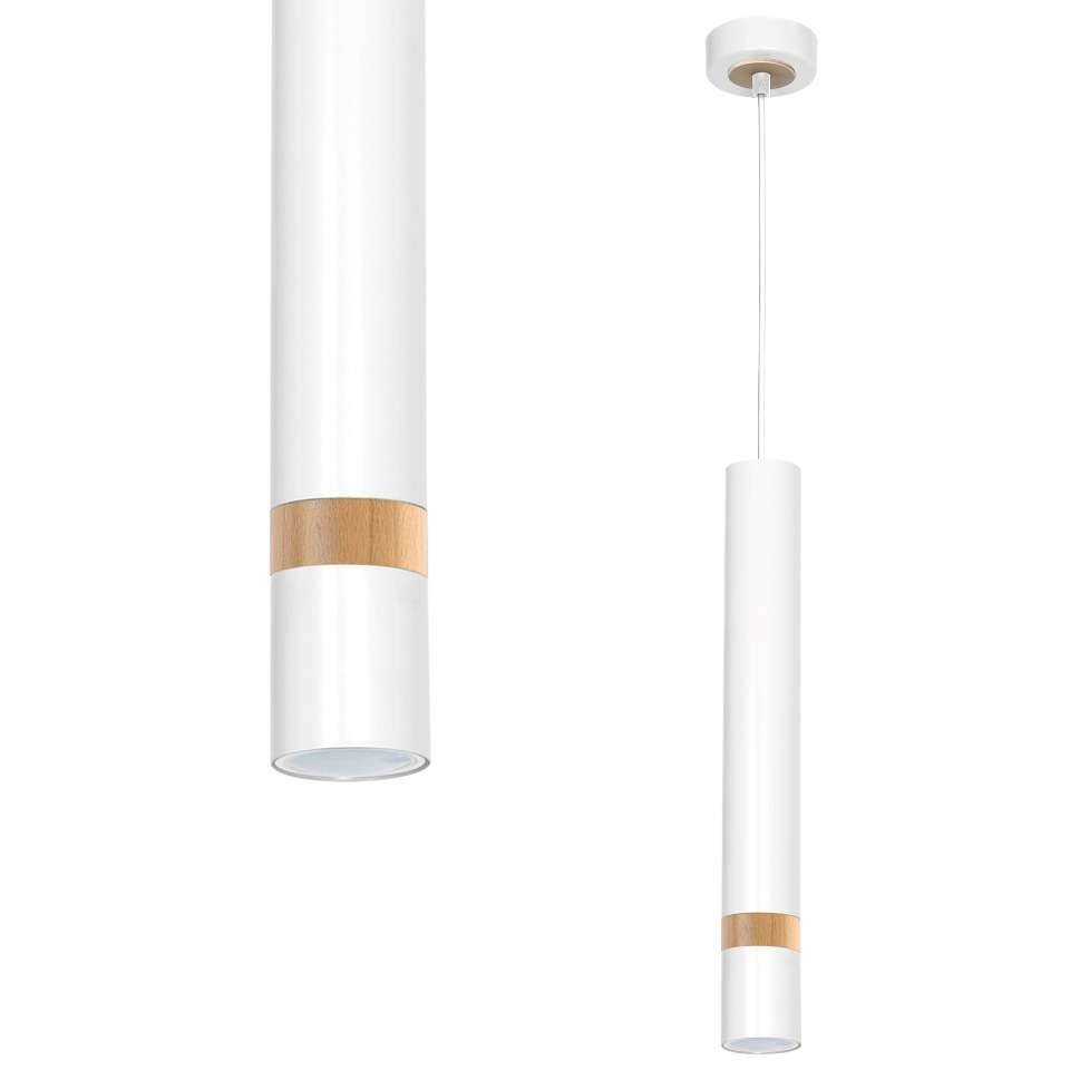 Milagro Lampa wisząca JOKER WHITE/WOOD 1xGU10 MLP6301