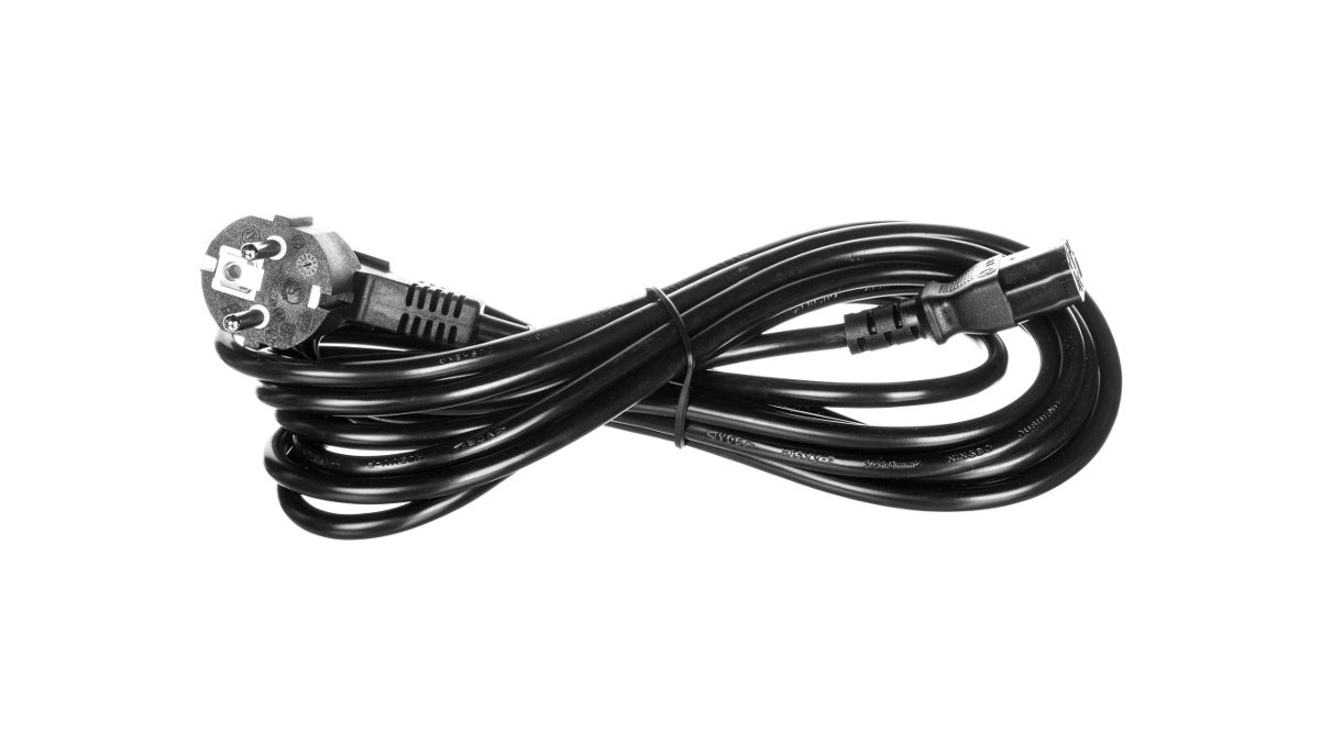 Wentronic Kabel zasilający Wtyk kątowy C13 5m czarny 51320 51320