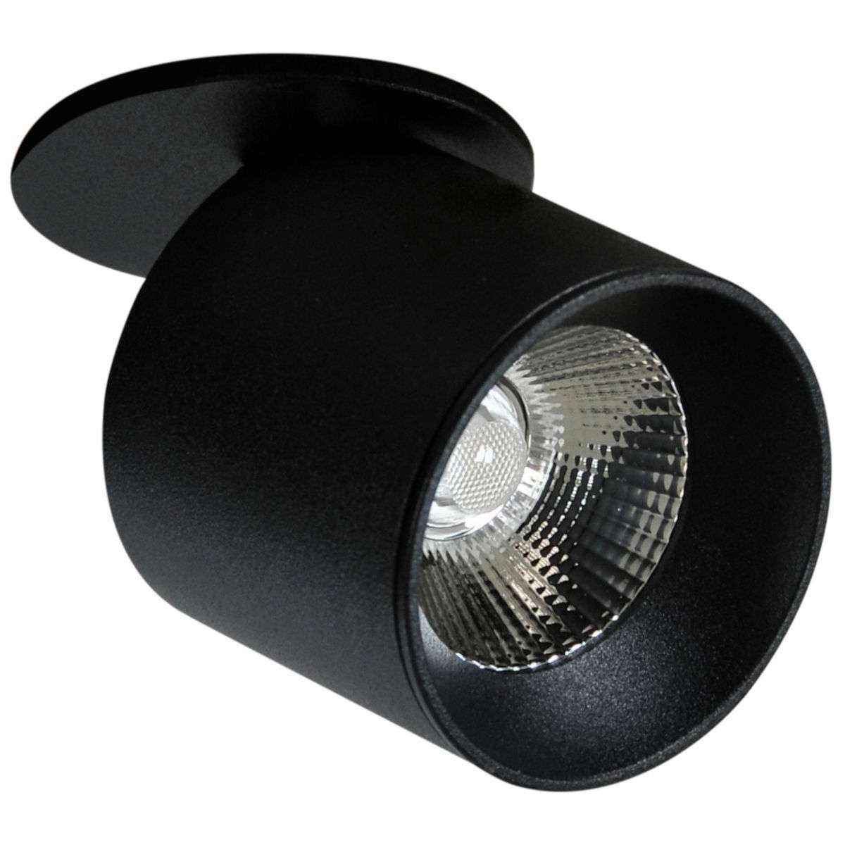 MLAMP Spot LAMPA sufitowa HARON POL309433 MLAMP regulowana OPRAWA do zabudowy LED 10W 3000K tuba czarna POL309433