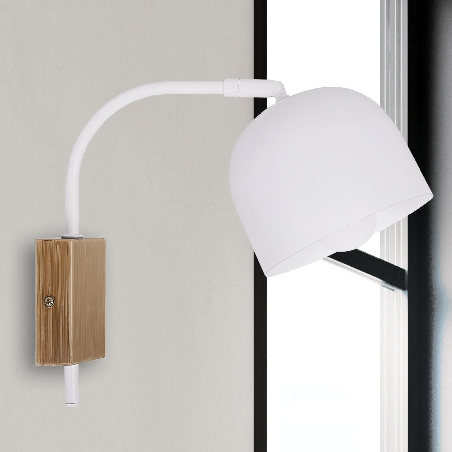 Candellux Rupi Lampa Kinkiet 1X40W E27 Biały 21-75482