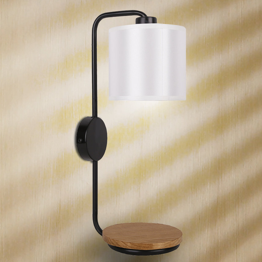 Candellux Kinkiet czarny lampa ścienna z półką 40W E14 Alpine 21-76694 21-76694