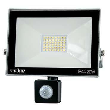 Ideus Zewnętrzna LAMPA ścienna KROMA LED 20W 03605 elewacyjna OPRAWA reflektorowa z czujnikiem ruchu outdoor IP44 szara 03605